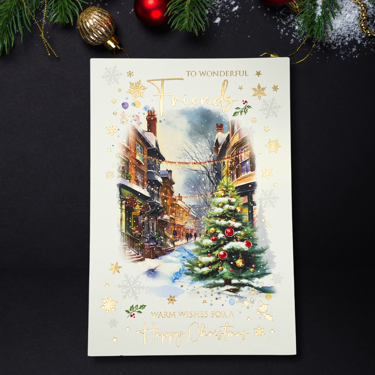 Friends Christmas Card - Winter Scene