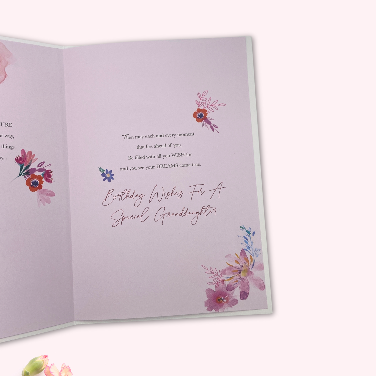 Granddaughter Birthday Card - Serenade Butterflies & Flowers