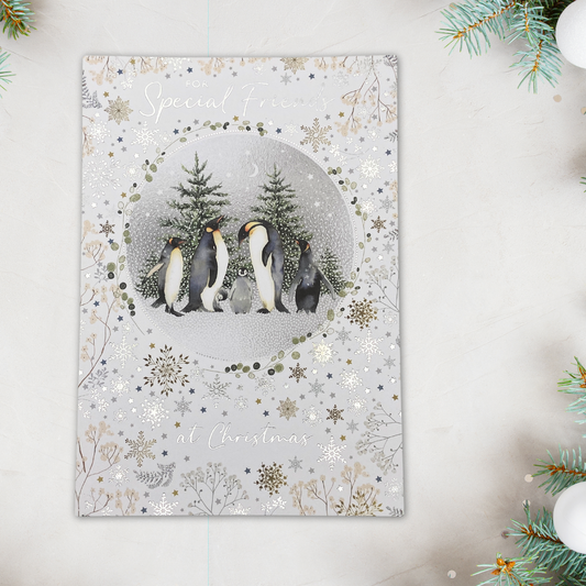 Friends Christmas Card - Pizazz Penguins