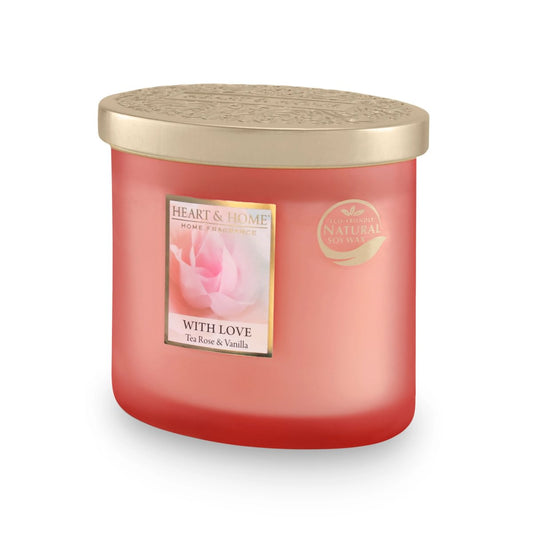 Heart & Home Twin Wick Soy Wax Candle - With Love Fragrance