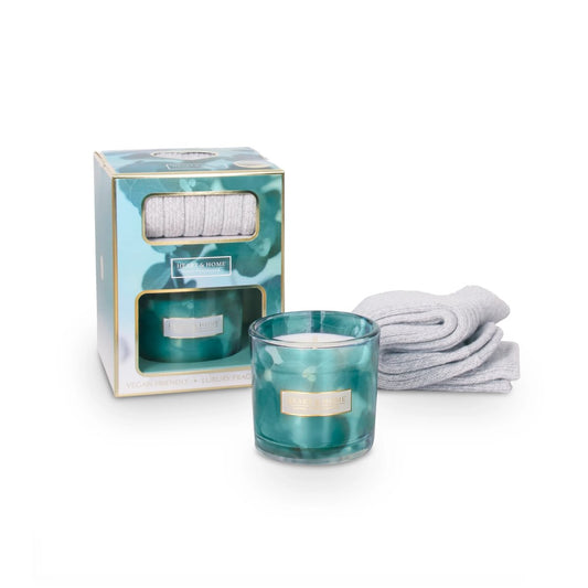 Heart & Home Gift Set - Tranquility Candle & Socks