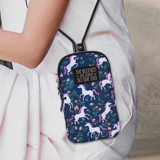 Personalised Mobile Phone Bag - She Believed She Could, So She Did