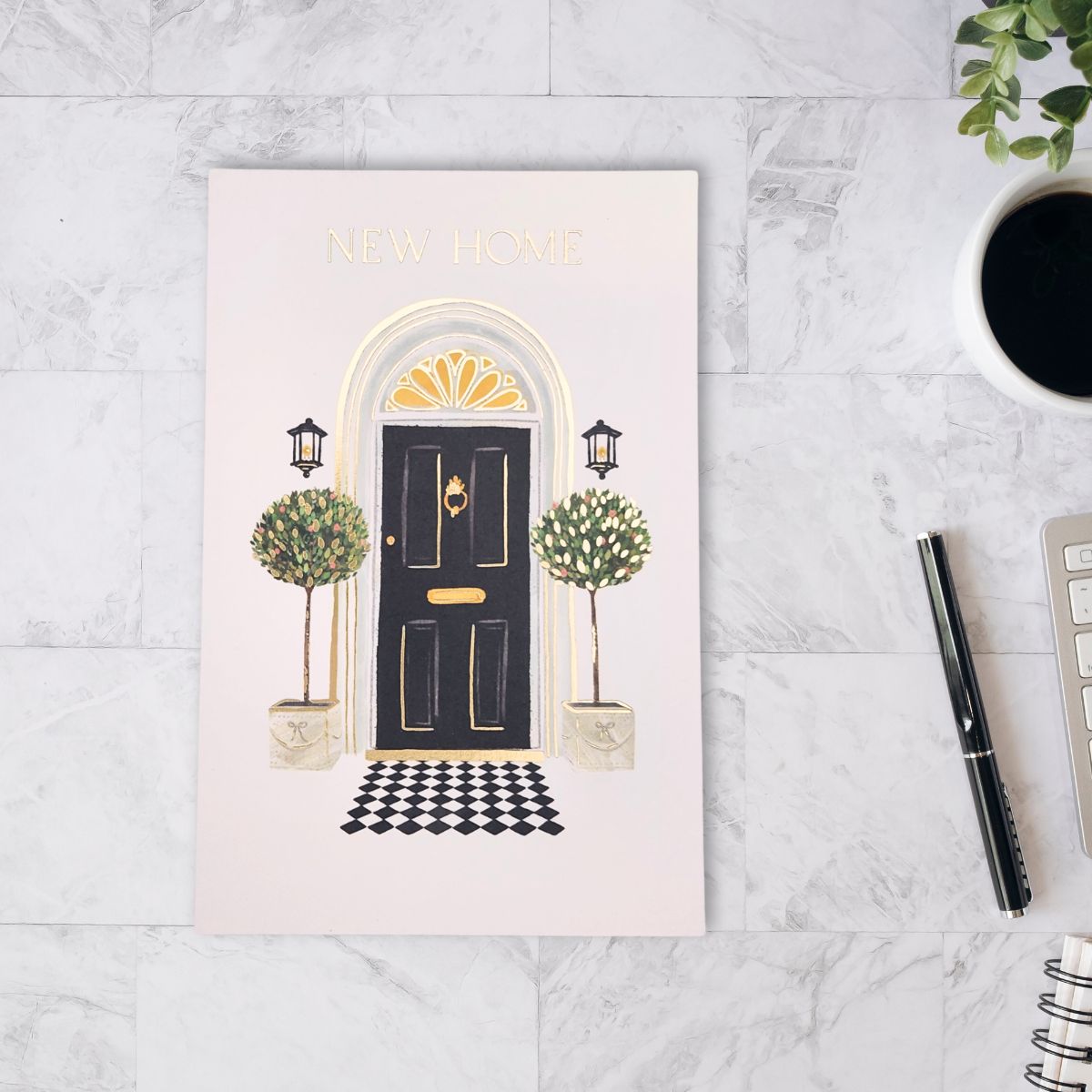 New Home Card - Front Door Scene