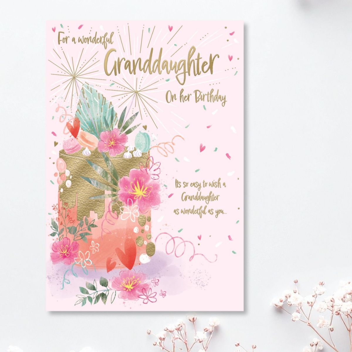 Granddaughter Birthday Card - Awash With Colour
