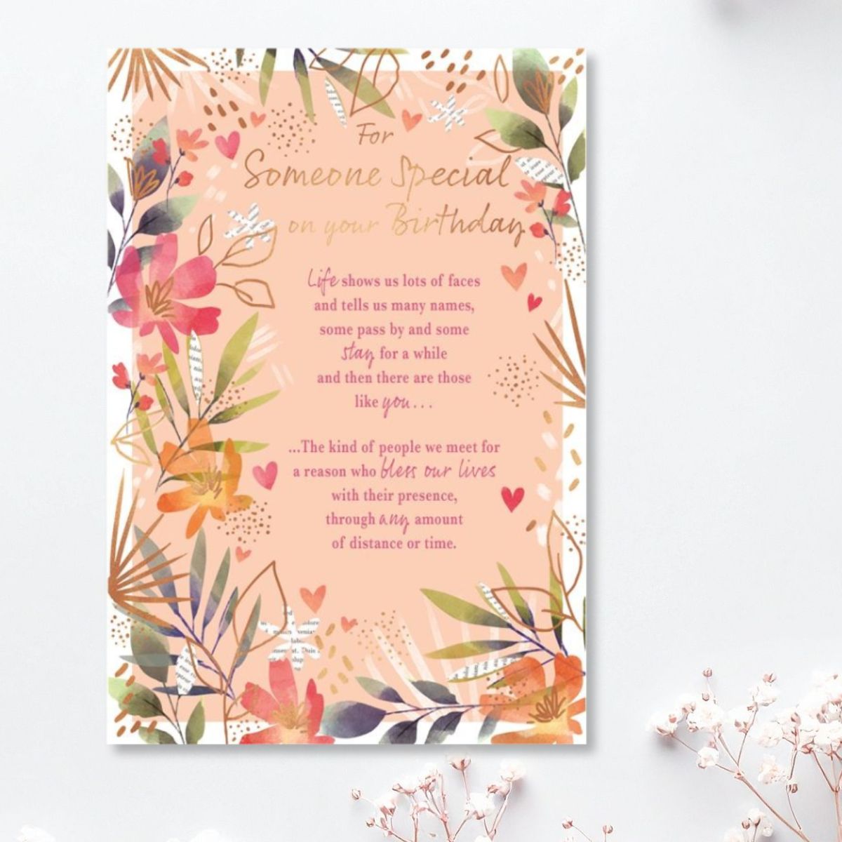 Someone Special Birthday Card - Most Especially For You