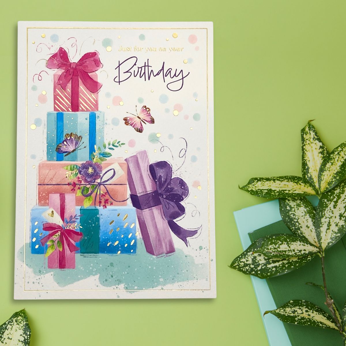 Awash With Colour Birthday Card - Presents