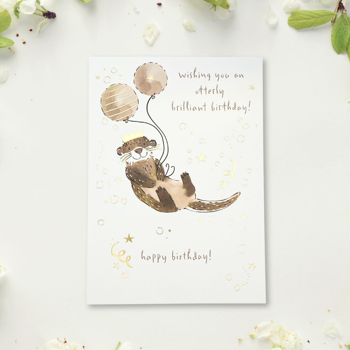 Brush & Whisker Birthday Card - Otterly Brilliant!