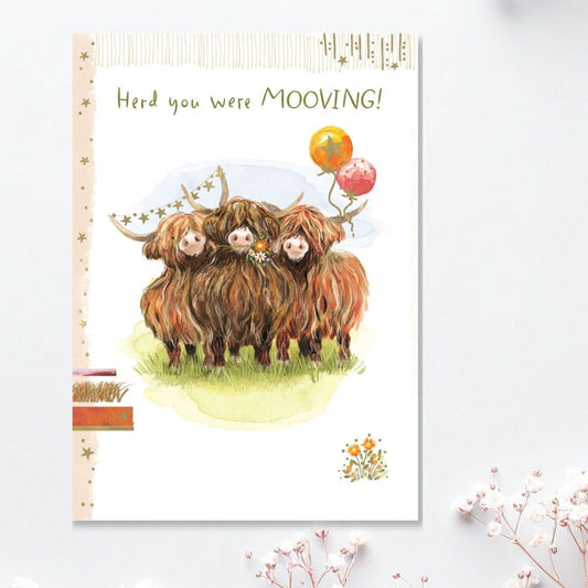 New Home Card - Herd You Were Mooving!