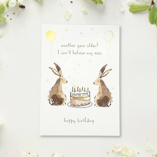 Brush & Whisker Birthday Card - Hoppy Birthday