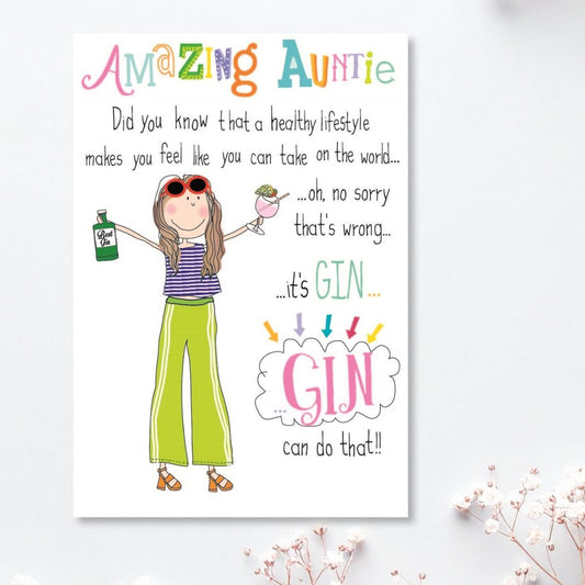 Auntie Birthday Card - Hoo Rae!