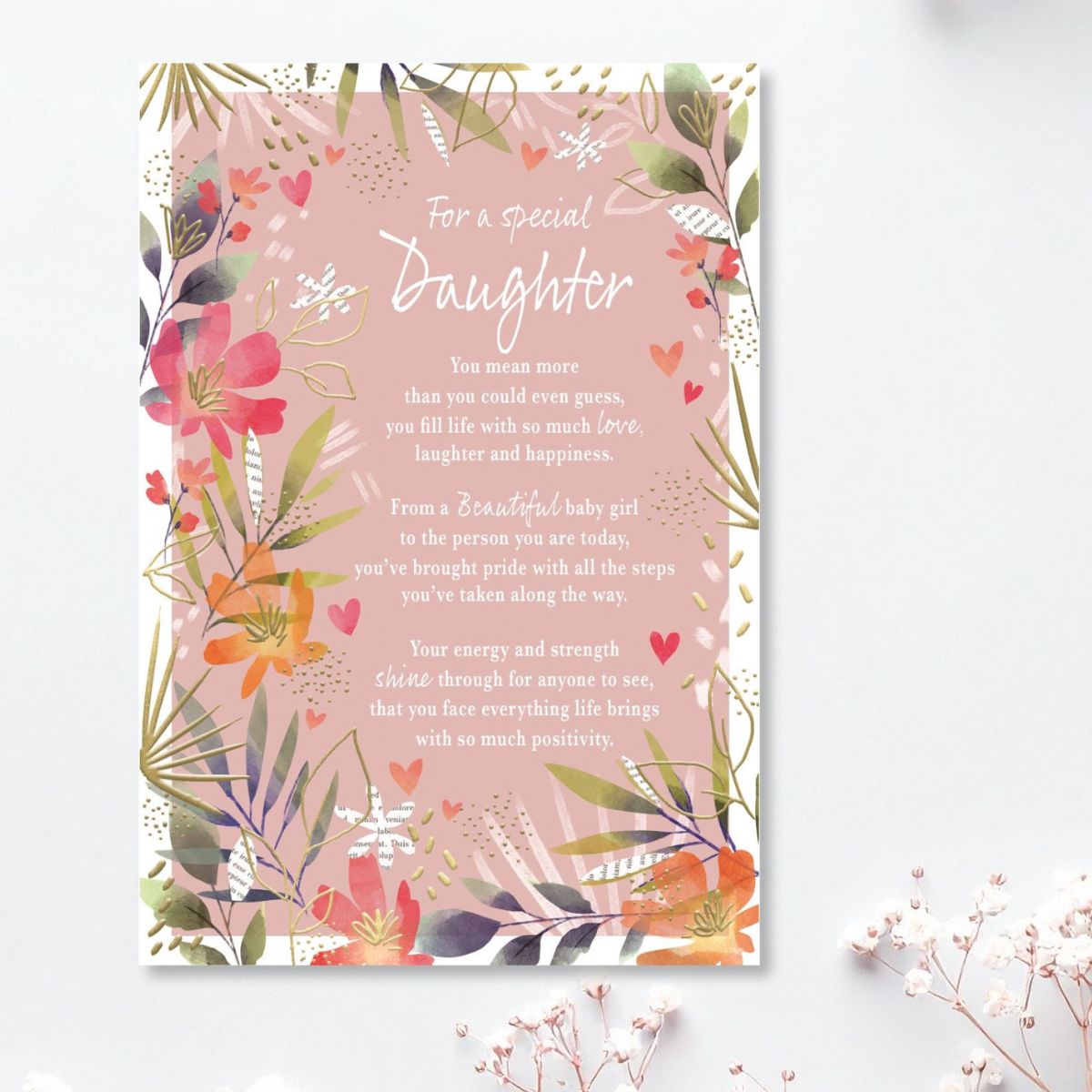 Daughter Birthday Card - Most Especially For You