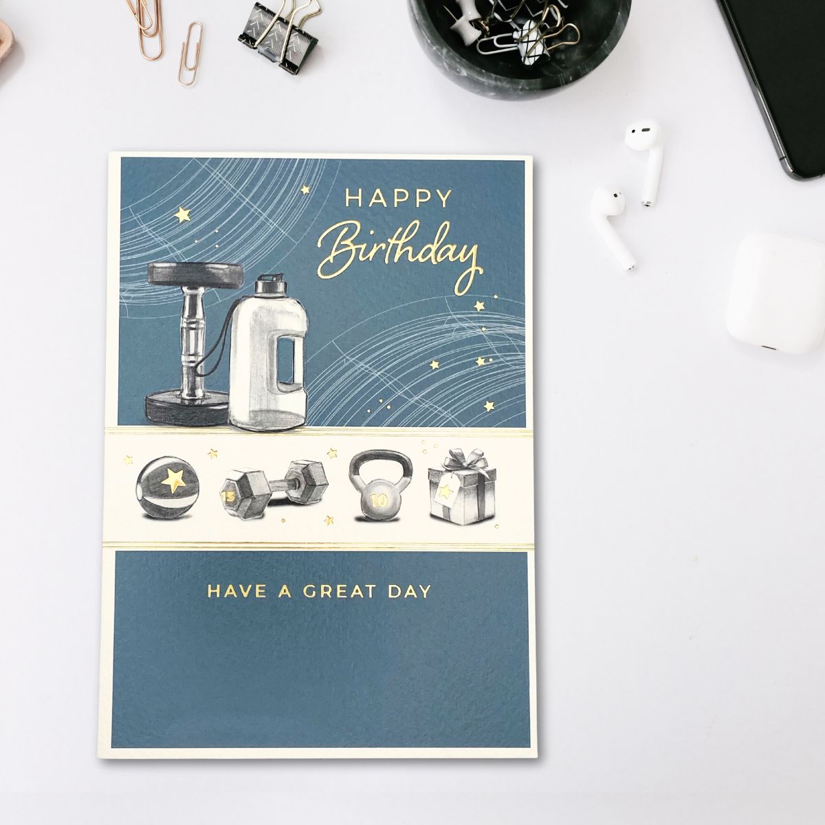 Tulsi Birthday Card - Gym Fan