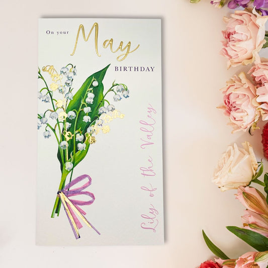 May Birthday Card - Month You Were Born Lily Of The Valley