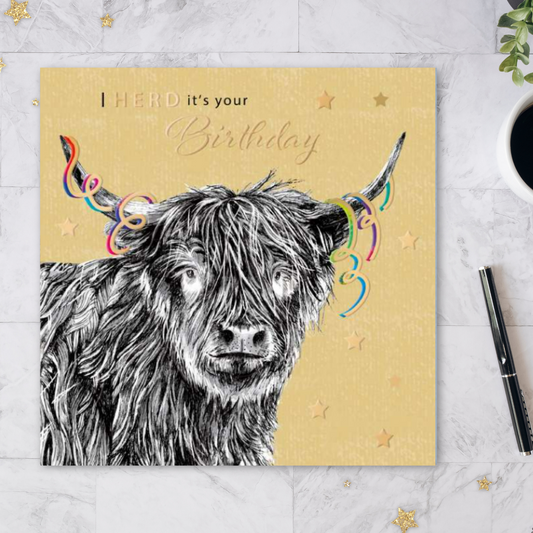 Manomals Birthday Card - Herd It's Your Birthday