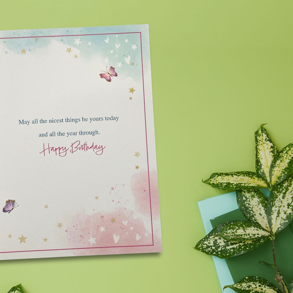 Awash With Colour Birthday Card - Blue Tits