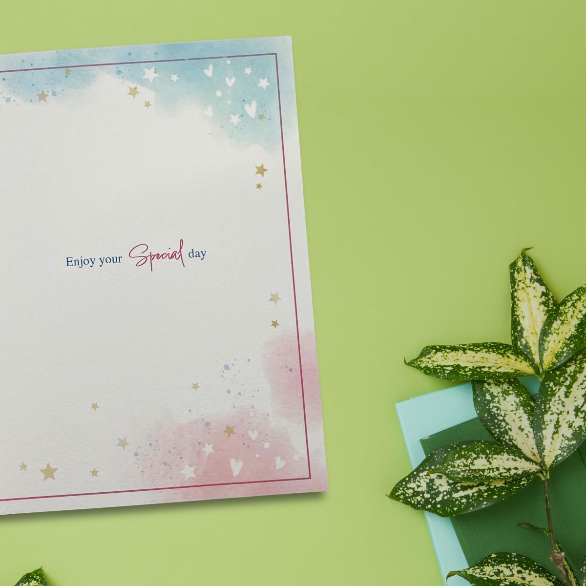 Awash With Colour Birthday Card - Strawberry Cake