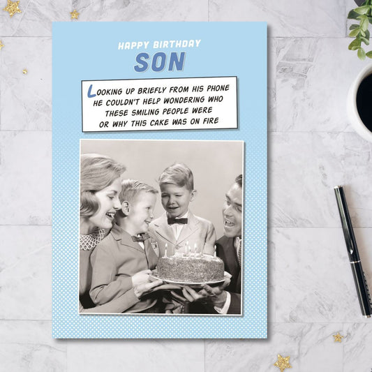 Son Birthday Card - Not Now Jeff!