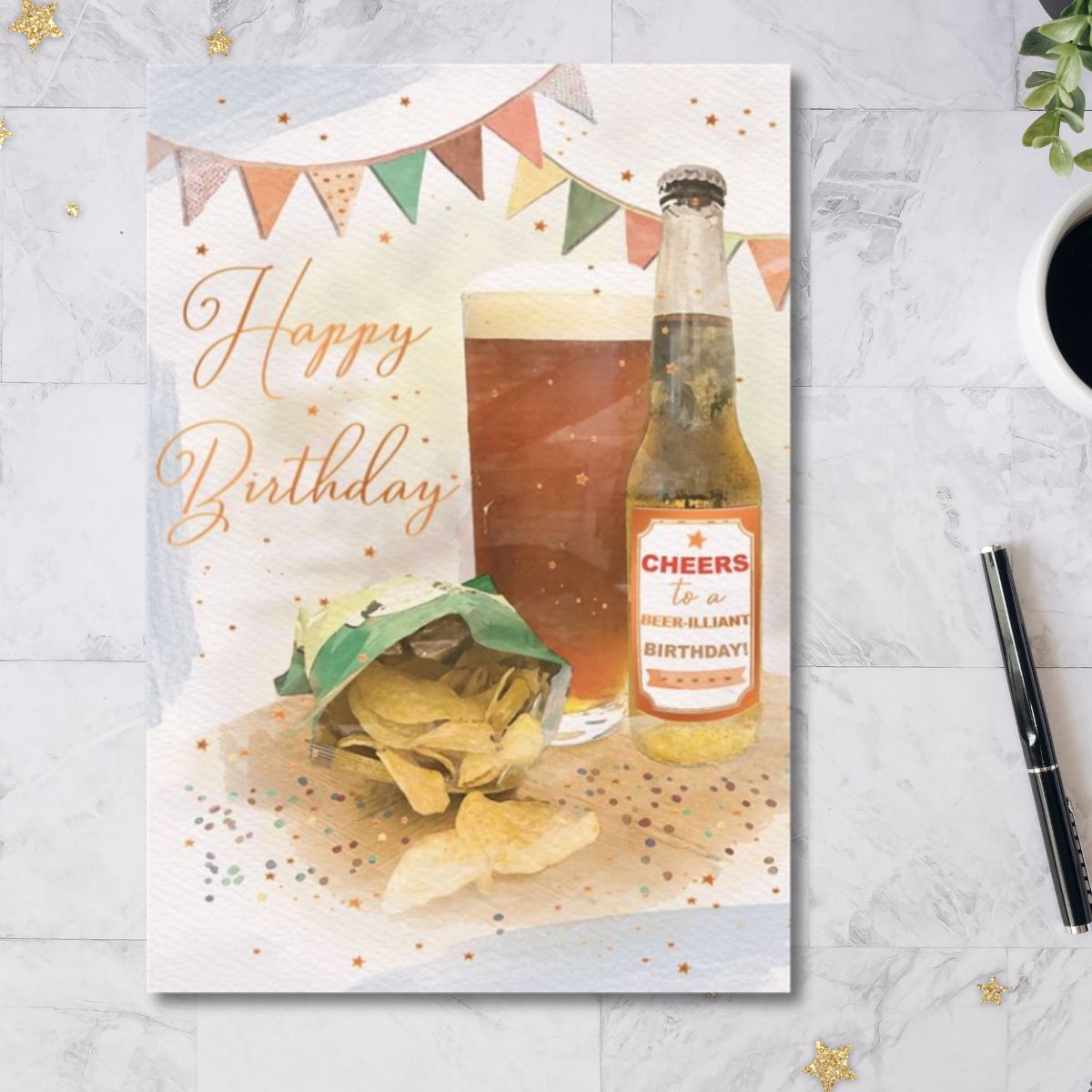 Essence Birthday Card - Cheers & Beers