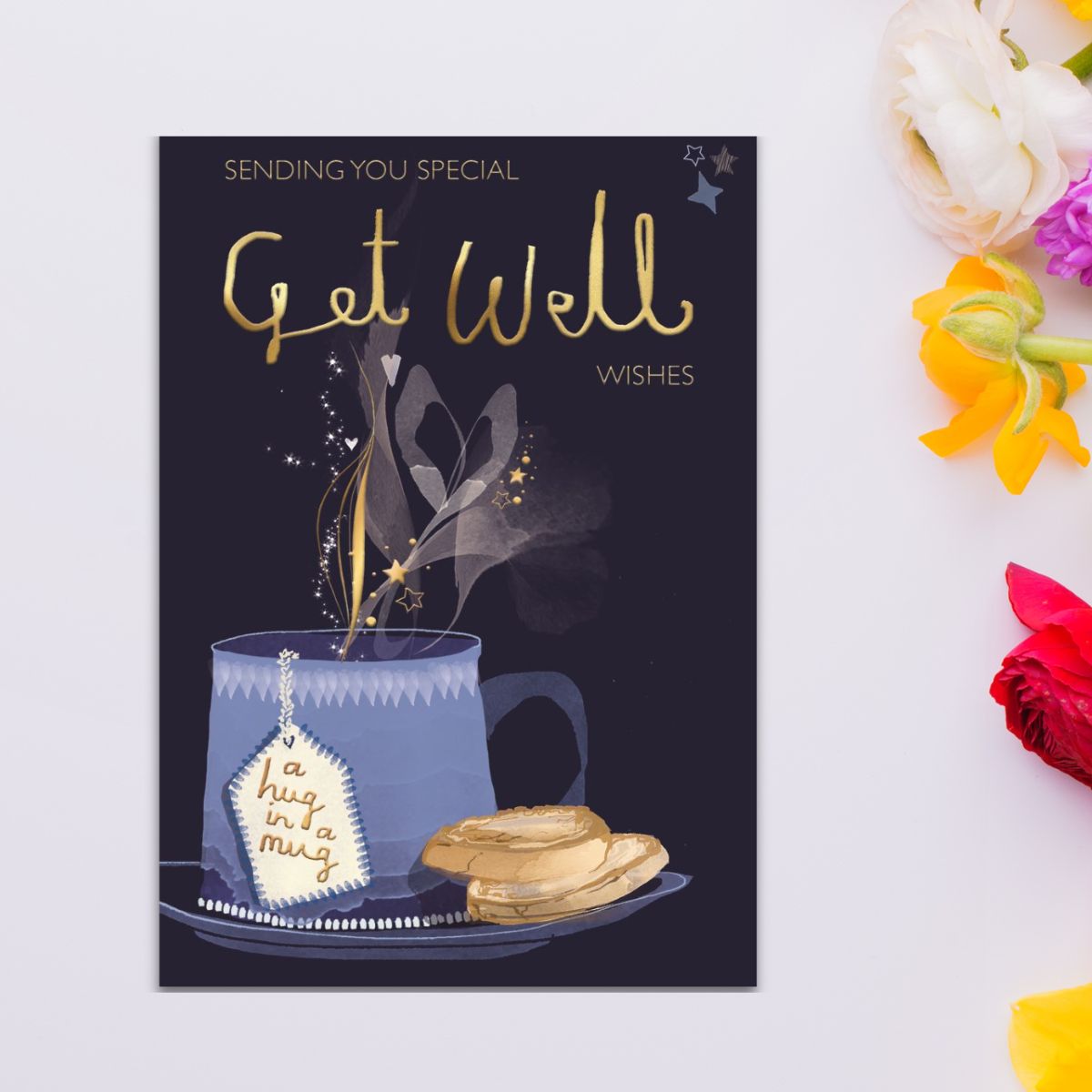 Get Well Soon Card - Make Your Wish Hug In A Mug
