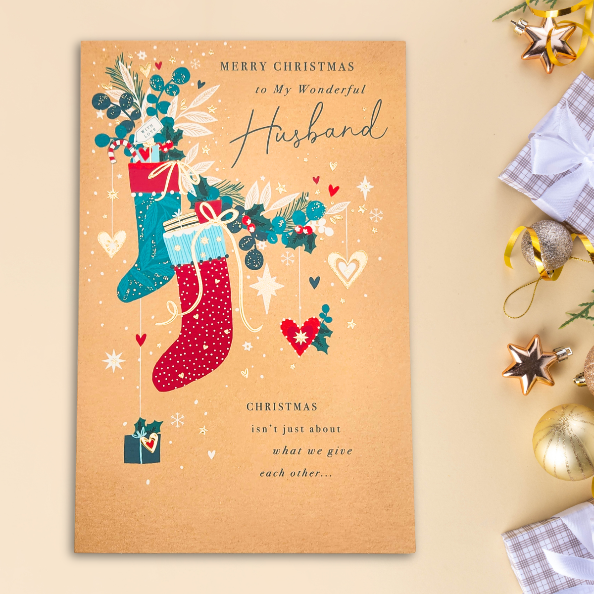 Husband Christmas Card - Christmas Isn't Just About What We Give Each Other...