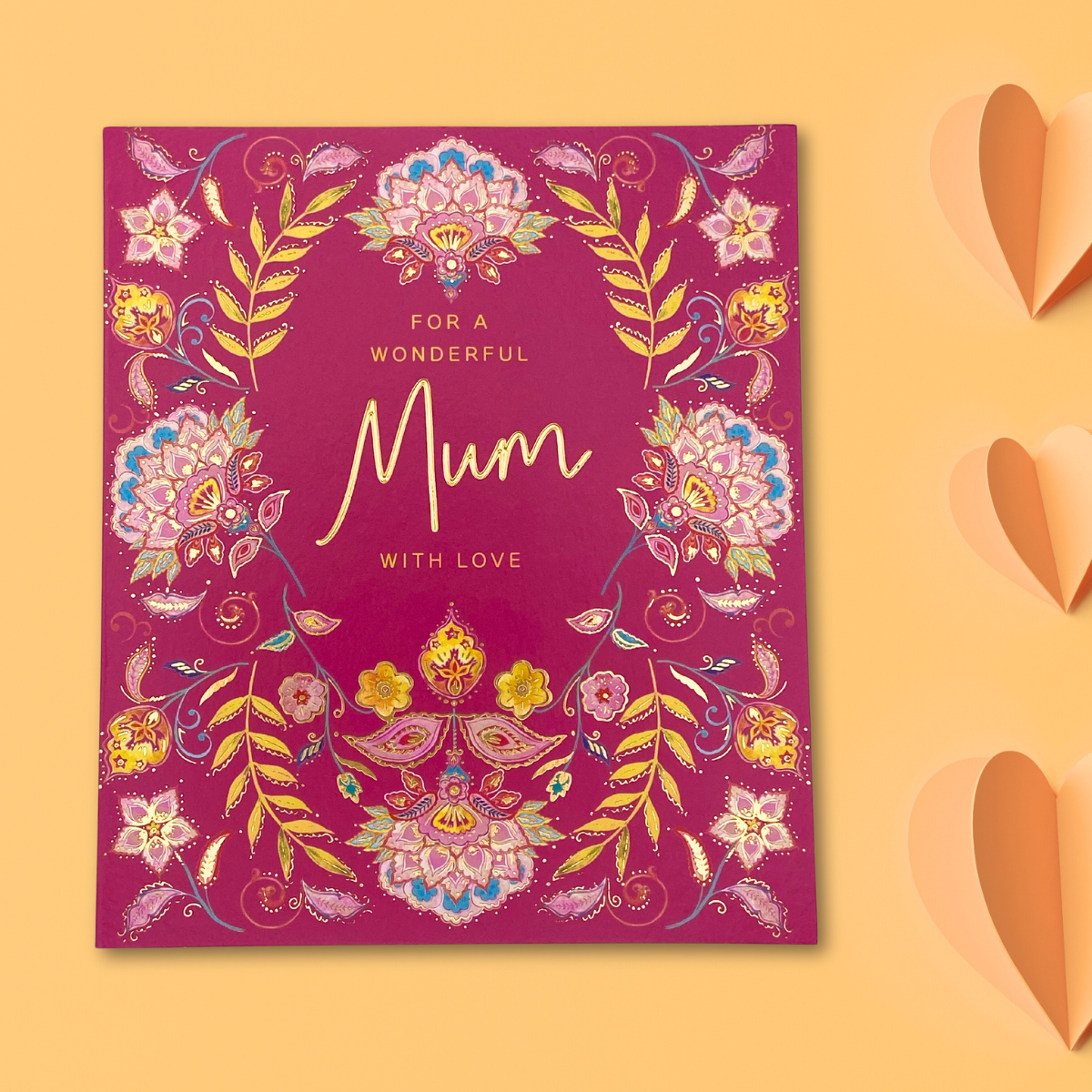 Mum Birthday Card - Eastern Print Studio Floral Border