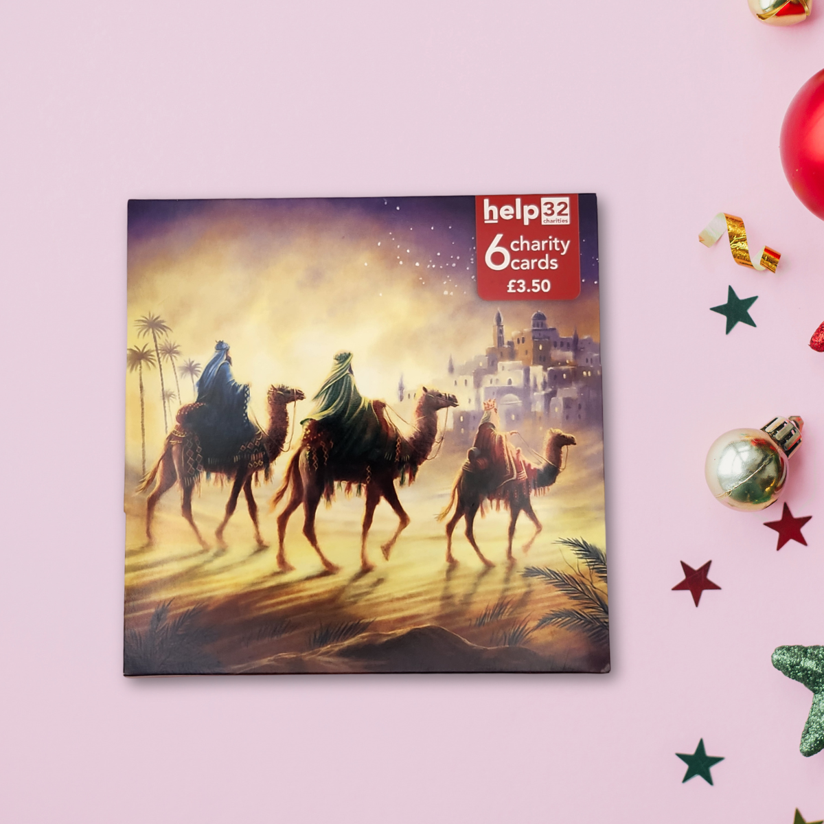 Charity Christmas Cards - 6 x Following The Star