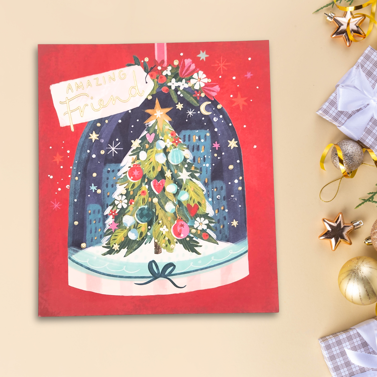 Friend Christmas Card - Deck The Halls