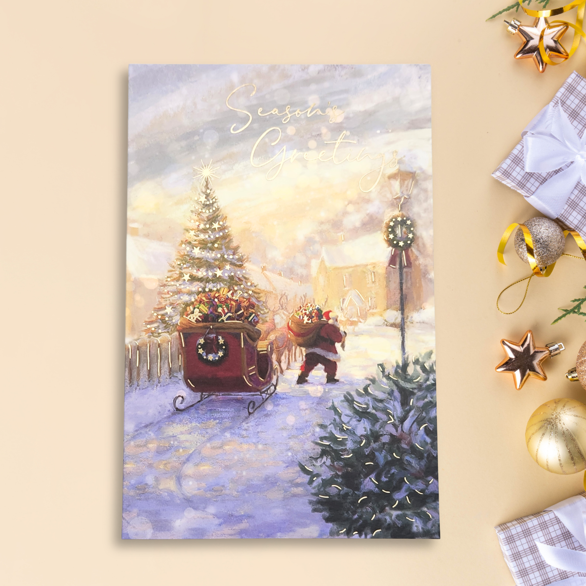 Open Christmas Card - Season's Greetings