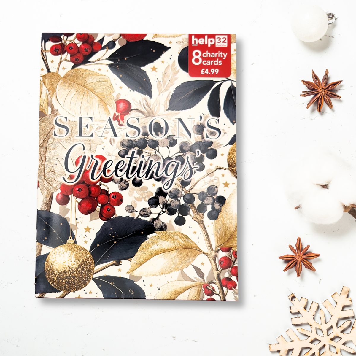 Christmas Charity Cards - 8 x Berries