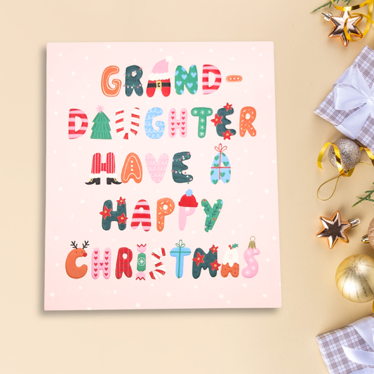 Granddaughter Christmas Card - Christmas Text