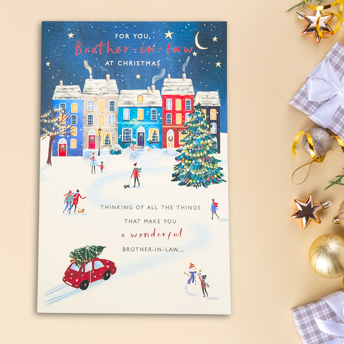 Brother-in-Law Christmas Card - Snow Scene