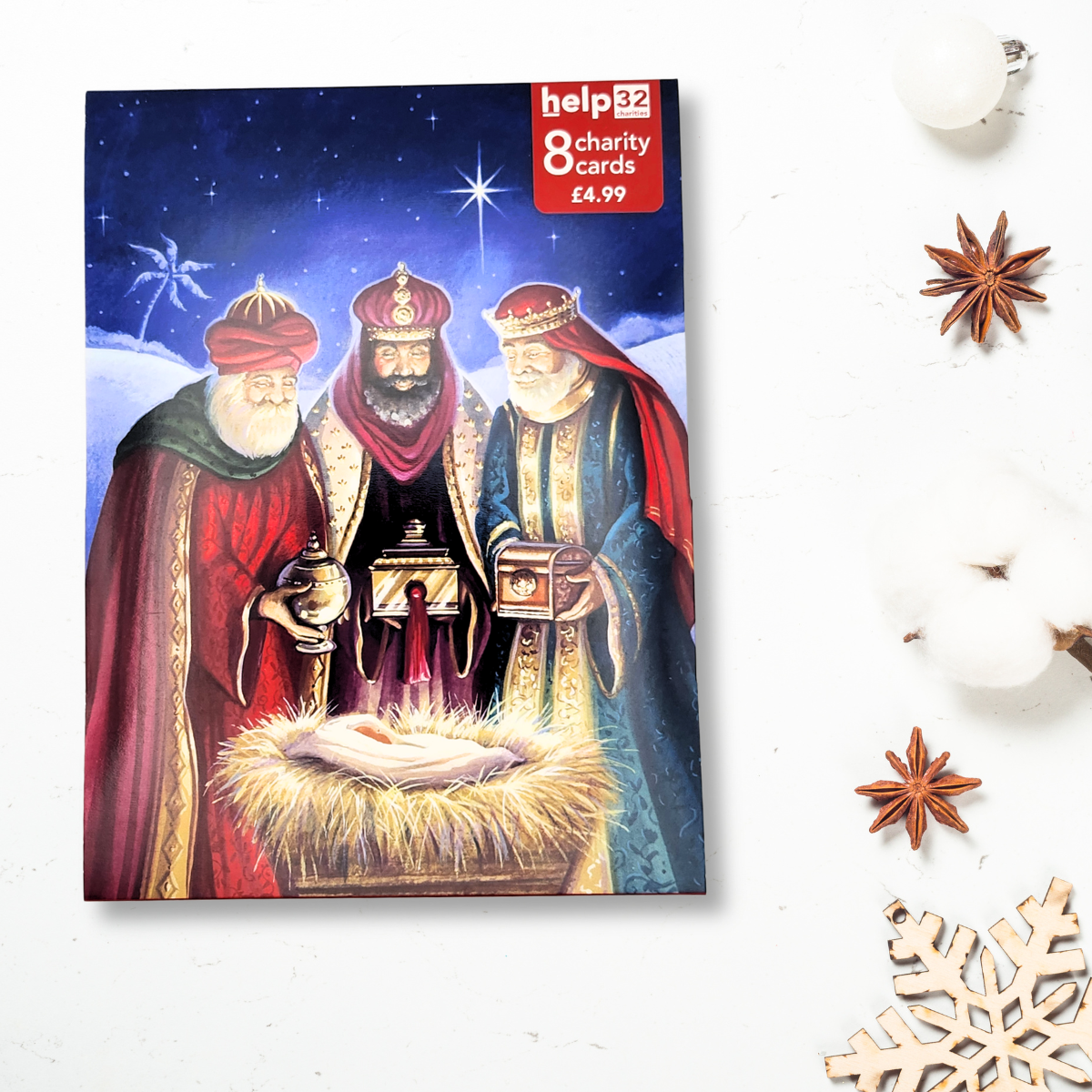 Christmas Charity Cards - 8 x Three Kings