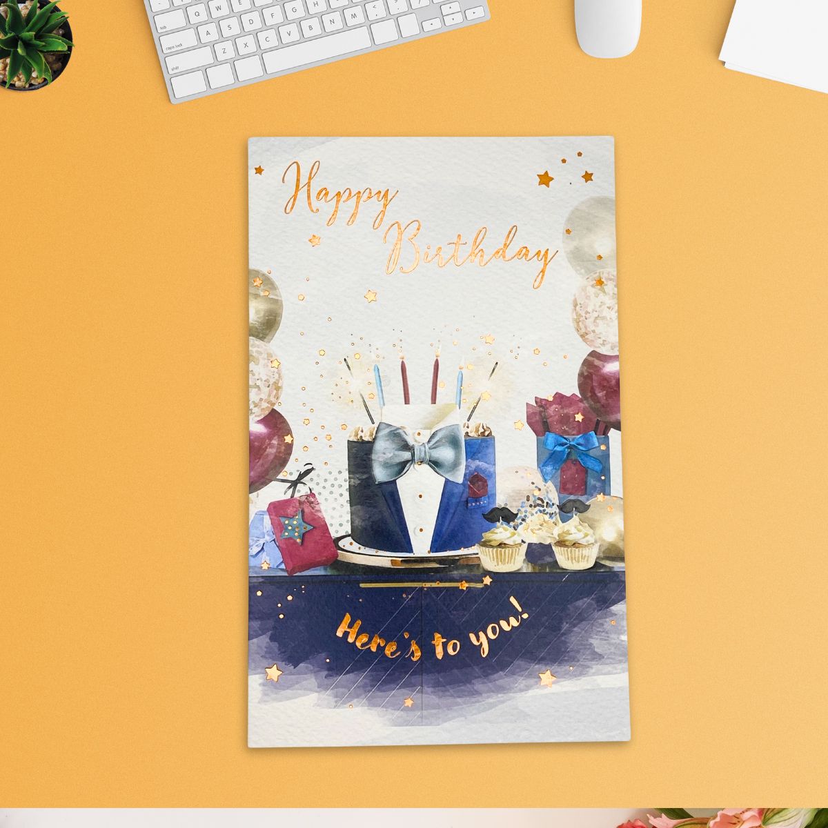 Brighstone Birthday Card - Cake & Balloons