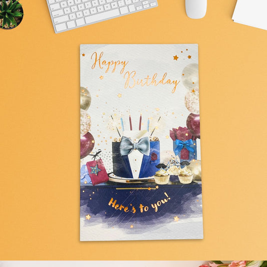 Brighstone Birthday Card - Cake & Balloons