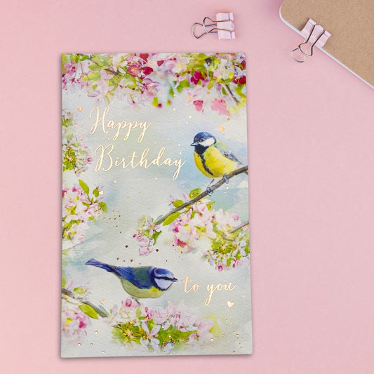 Brighstone Birthday Card - Blue Tits