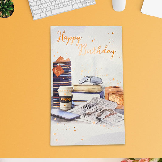 Brighstone Birthday Card - Newspaper & Sunglasses
