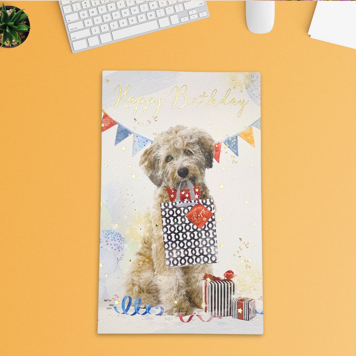 Brighstone Birthday Card - Dog & Gift