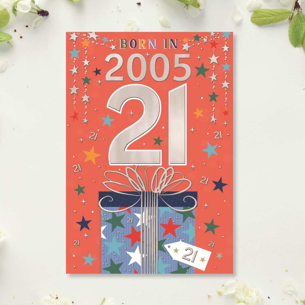 21st Birthday Card - Born In 2005 What A Year! Silver