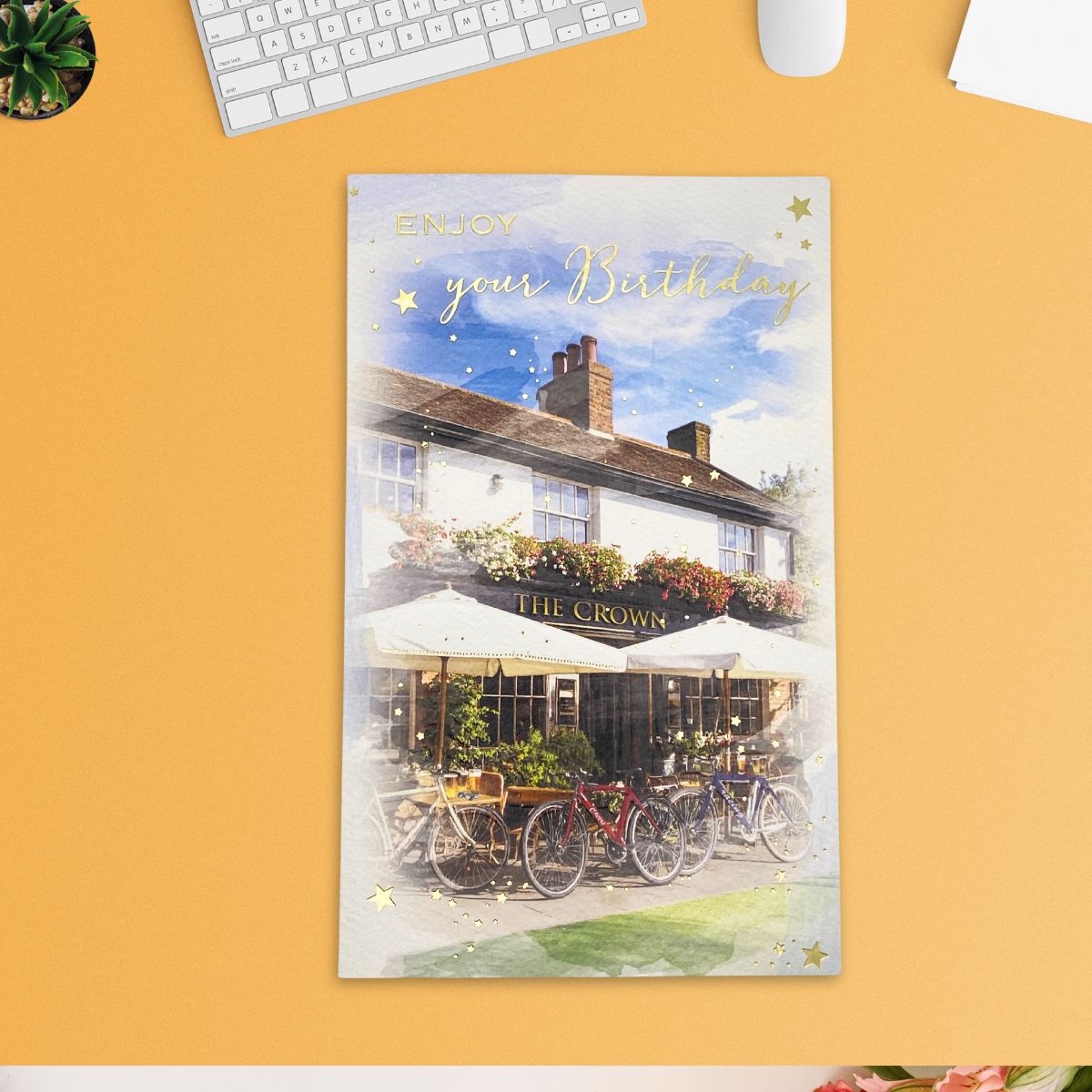 Brighstone Birthday Card - The Crown Pub