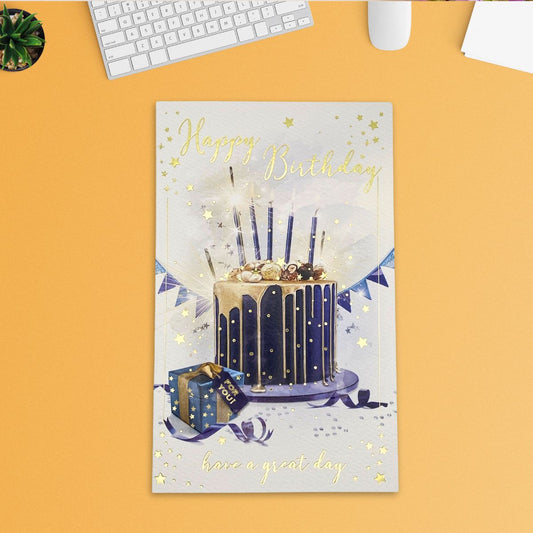 Brighstone Birthday Card - Cake & Gift