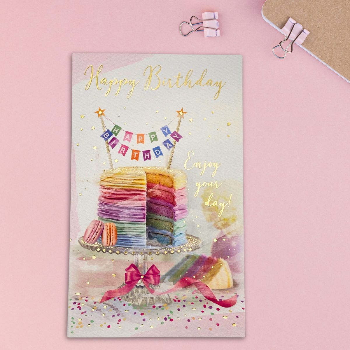 Brighstone Birthday Card - Rainbow Cake