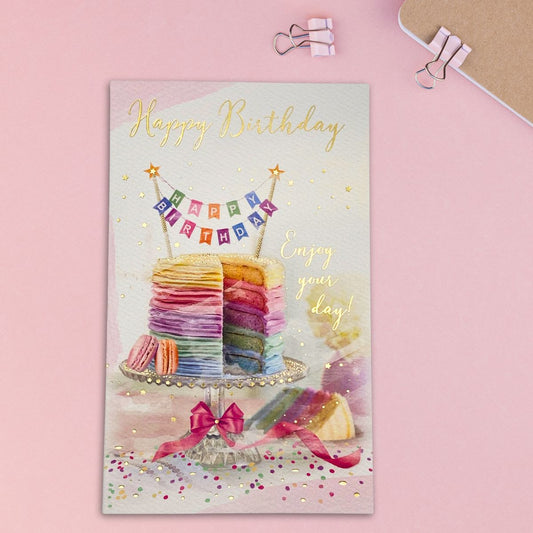 Brighstone Birthday Card - Rainbow Cake