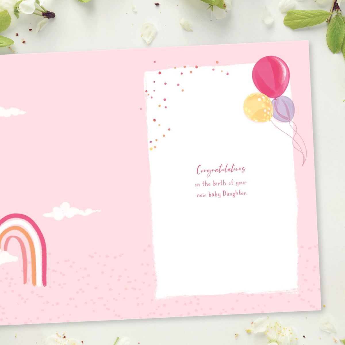 Baby Girl Card - Born In 2026 Pink