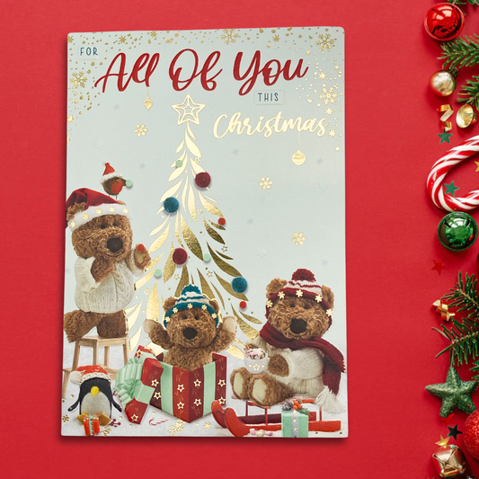 To All Of You Christmas Card - Barley Bear