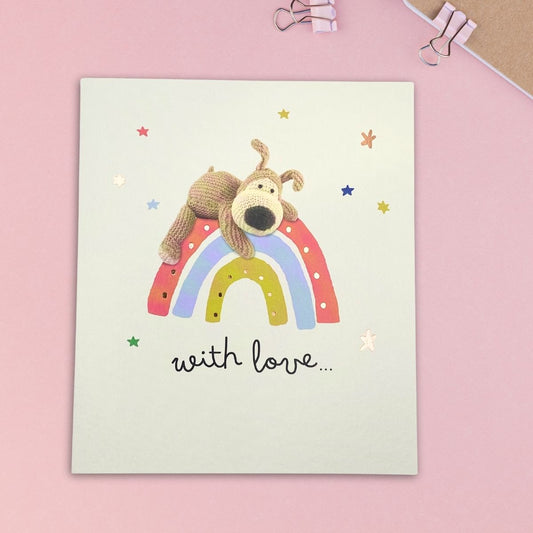 Boofle Bear Birthday Card - With Love Rainbow