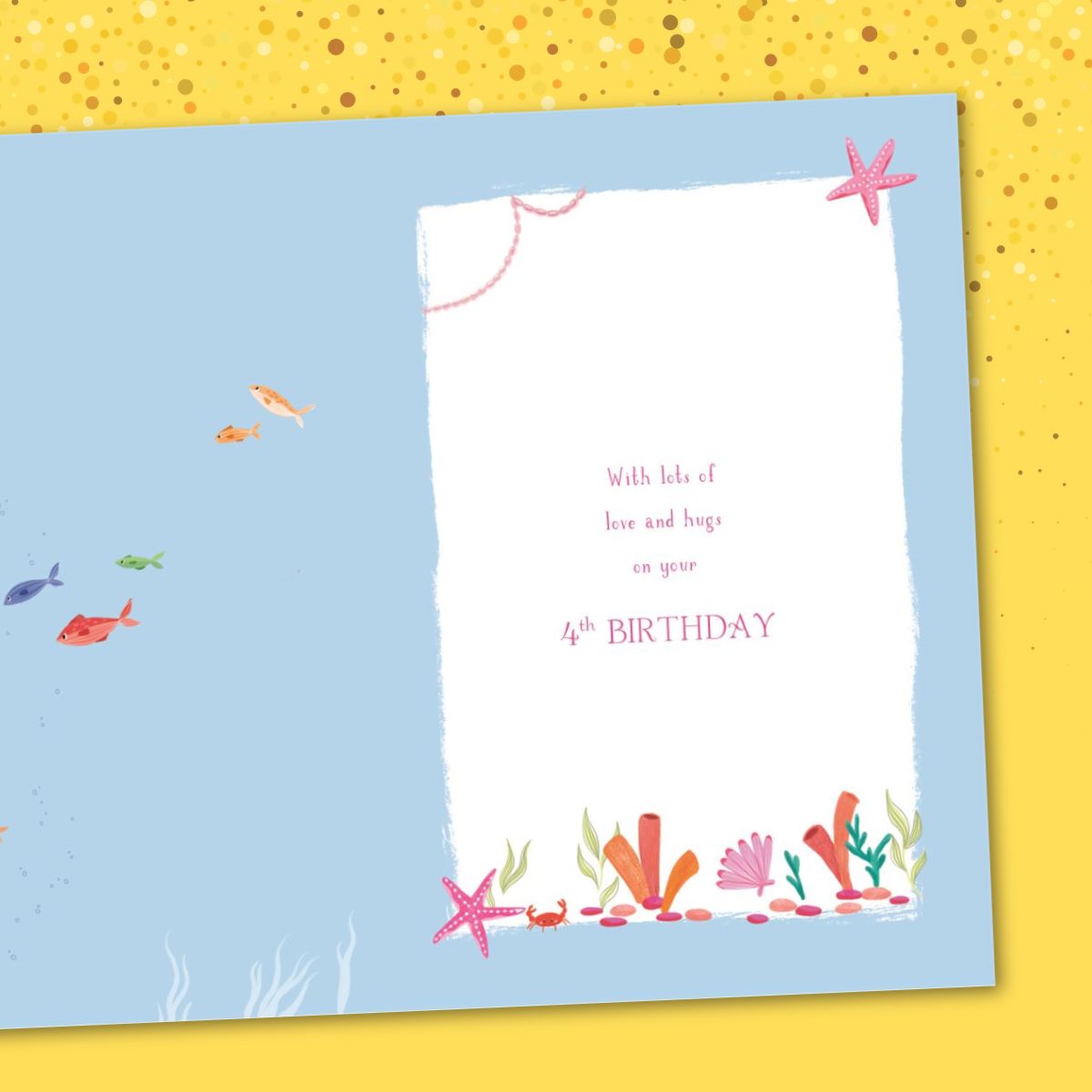 Granddaughter 4th Birthday Card - Skylight Mermaid