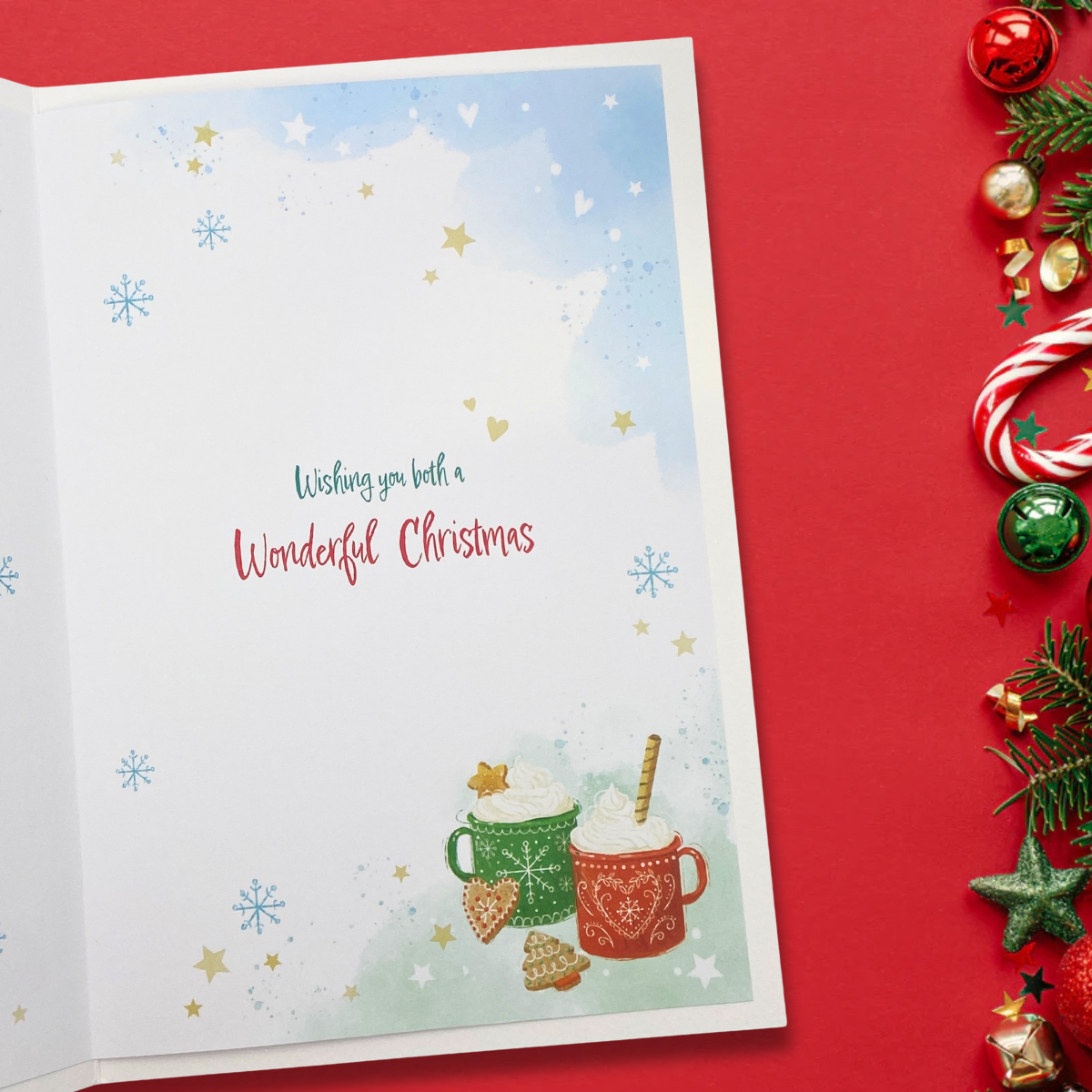 Granddaughter & Partner Christmas Card - Awash With Colour