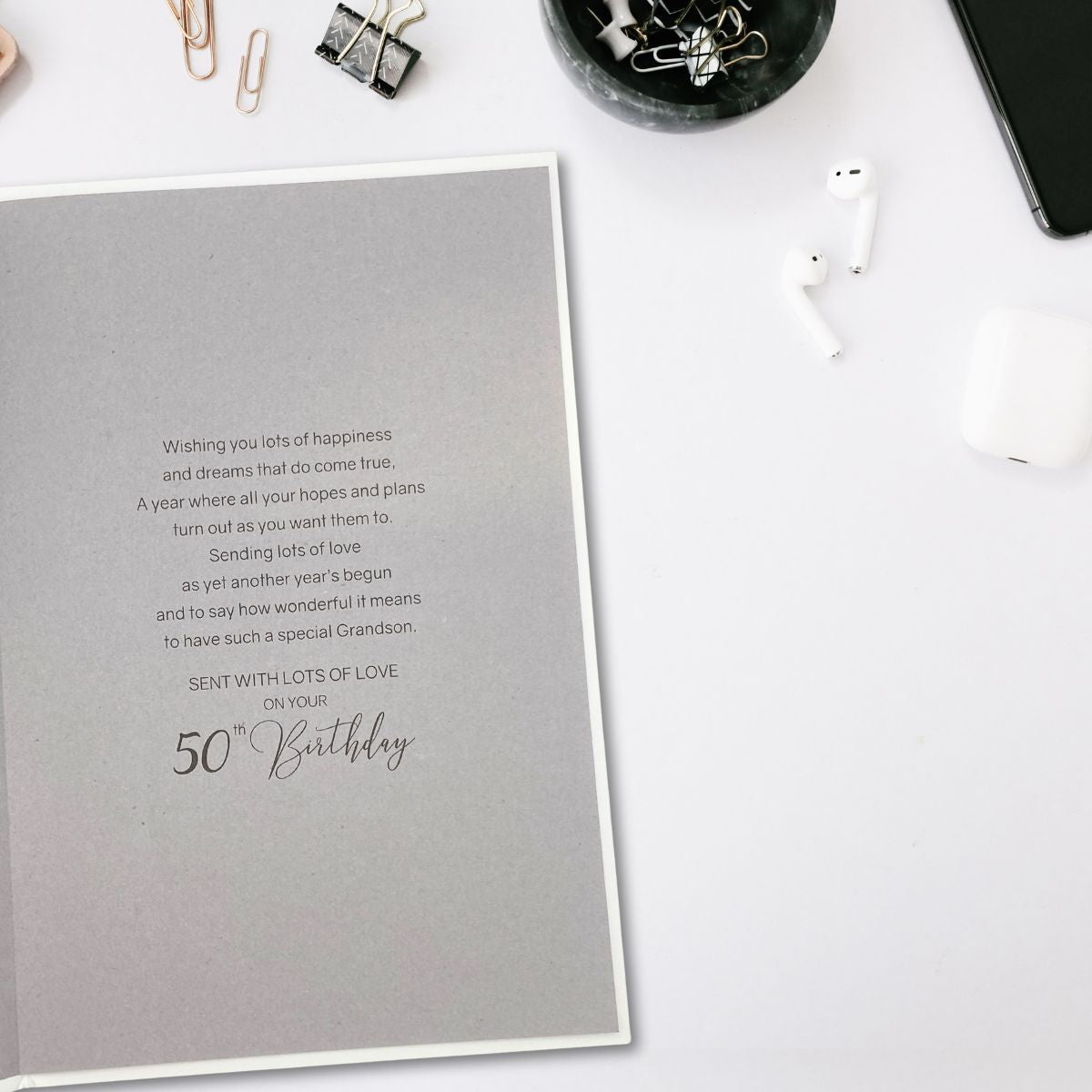 Grandson 50th Birthday Card - Grayson Gifts & Balloons