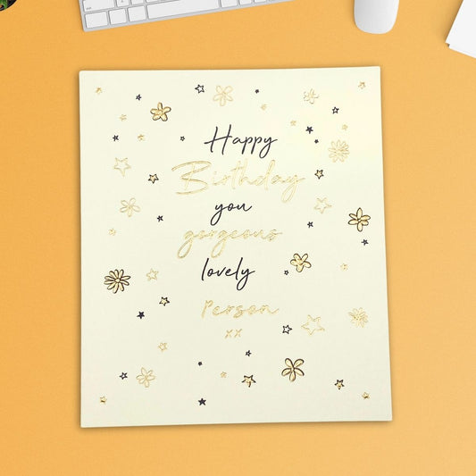 Love & Doodles Birthday Card - Gorgeous Lovely Person