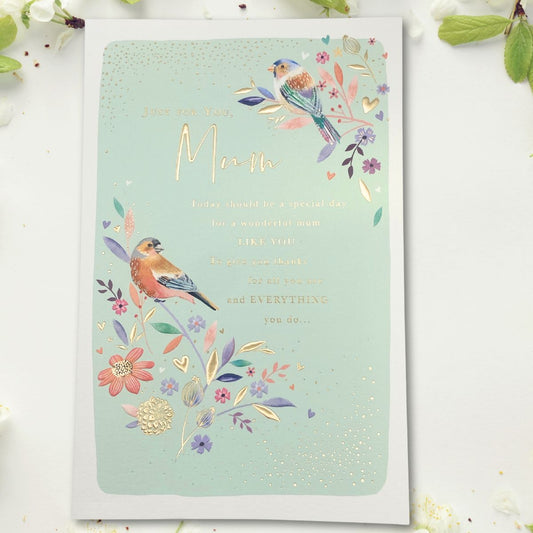 Mum Mother's Day Large Card - Birds & Flowers